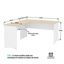 Ver imagem 5 de Ilha de Escrivaninhas em L 140x60 Cm Estação de Trabalho Escritório