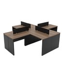 Ver imagem 5 de Ilha de Escrivaninhas em L 140x60 Cm Estação de Trabalho Escritório