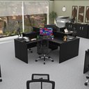 Ver imagem 3 de Ilha de Escrivaninhas em L 140x60 Cm Estação de Trabalho Escritório