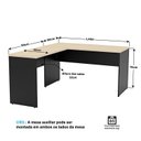 Ver imagem 6 de Ilha de Escrivaninhas em L 140x60 Cm Estação de Trabalho Escritório