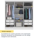 Ver imagem 5 de Guarda Roupa Casal 6 Portas 4 Gavetas Munique 180cm Espresso Móveis