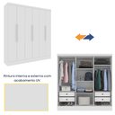Ver mais imagens de Guarda Roupa 6 Portas 4 Gavetas 180cm Munique Yescasa Branco/Neve