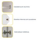 Ver imagem 6 de Guarda Roupa 6 Portas 4 Gavetas 180cm Munique Yescasa Branco/Neve