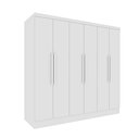 Ver imagem 3 de Guarda Roupa 6 Portas 4 Gavetas 180cm Munique Yescasa Branco/Neve