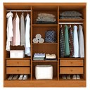 Ver imagem 5 de Guarda Roupa 6 Portas 4 Gavetas 180cm Munique Yescasa Marrom/Cinamomo