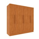 Ver imagem 3 de Guarda Roupa 6 Portas 4 Gavetas 180cm Munique Yescasa Marrom/Cinamomo