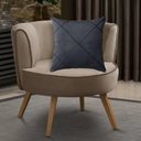 Ver imagem 2 de Kit 2 Capas para Almofada Drapeada em Veludo Quadrada 60x60 Cinza Chumbo