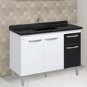Ver imagem 4 de Balcão Flat de Cozinha para Pia 3 Portas 1 Gaveta 1,16 Rorato