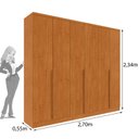 Ver imagem 3 de Guarda Roupa Casal 6 Portas 4 Gavetas 270cm Londres Espresso Móveis