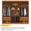 Ver imagem 5 de Guarda Roupa Casal 6 Portas 4 Gavetas 270cm Londres Espresso Móveis