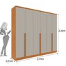 Guarda Roupa Casal 6 Portas 4 Gavetas 270cm Londres Espresso Móveis - 3