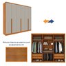 Guarda Roupa Casal 6 Portas 4 Gavetas 270cm Londres Espresso Móveis - 11