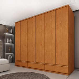 Guarda Roupa 6 Portas 9 Gavetas 270cm  Toquio Espresso Móveis 