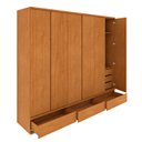 Ver imagem 5 de Guarda Roupa Casal 6 Portas 9 Gavetas 270cm Toquio Yescasa Bege/Cinamomo