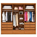 Ver imagem 6 de Guarda Roupa Casal 6 Portas 9 Gavetas 270cm Toquio Yescasa Bege/Cinamomo
