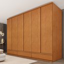 Ver imagem 1 de Guarda Roupa Casal 6 Portas 9 Gavetas 270cm Toquio Yescasa Bege/Cinamomo
