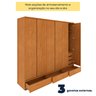 Guarda Roupa Casal 6 Portas 9 Gavetas 270cm Toquio Espresso Móveis   - 16