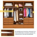 Ver mais imagens de Guarda Roupa Casal 6 Portas 9 Gavetas 270cm Toquio Yescasa Bege/Cinamomo