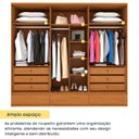 Ver imagem 7 de Guarda Roupa Casal 6 Portas 9 Gavetas 270cm Toquio Yescasa Bege/Cinamomo
