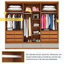 Ver imagem 7 de Guarda Roupa Casal 6 Portas 9 Gavetas 270cm Toquio Espresso Móveis  