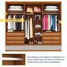 Guarda Roupa Casal 6 Portas 9 Gavetas 270cm Toquio Espresso Móveis   - 7