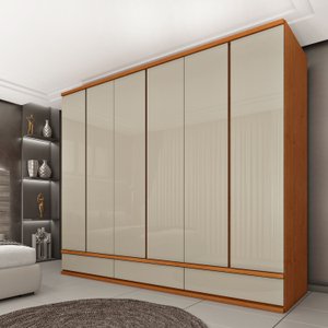 Guarda Roupa 6 Portas 9 Gavetas 270cm  Toquio Espresso Móveis 