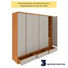 Guarda Roupa Casal 6 Portas 9 Gavetas 270cm Toquio Espresso Móveis   - 17