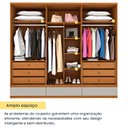Ver imagem 6 de Guarda Roupa Casal 6 Portas 9 Gavetas 270cm Toquio Espresso Móveis  