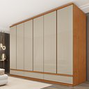 Ver imagem 1 de Guarda Roupa Casal 6 Portas 9 Gavetas 270cm Toquio Yescasa Bege/Cinamomo/Off White