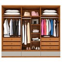 Ver imagem 5 de Guarda Roupa Casal 6 Portas 9 Gavetas 270cm Toquio Espresso Móveis  