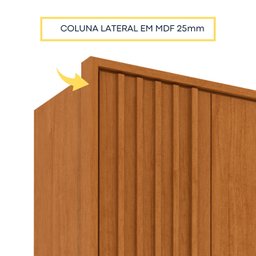 Guarda Roupa 6 Portas Ripado 4 Gavetas 244cm  Nova York Flex Espresso Móveis  - 11