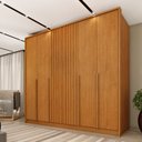 Ver imagem 2 de Guarda Roupa Casal 6 Portas Ripado 4 Gavetas 244cm Nova York Flex Espresso Móveis  