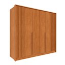Ver imagem 2 de Guarda Roupa Casal 6 Portas Ripado 4 Gavetas 244cm Nova York Flex Yescasa Marrom/Cinamomo