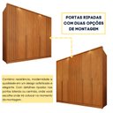 Ver imagem 5 de Guarda Roupa Casal 6 Portas Ripado 4 Gavetas 244cm Nova York Flex Espresso Móveis  