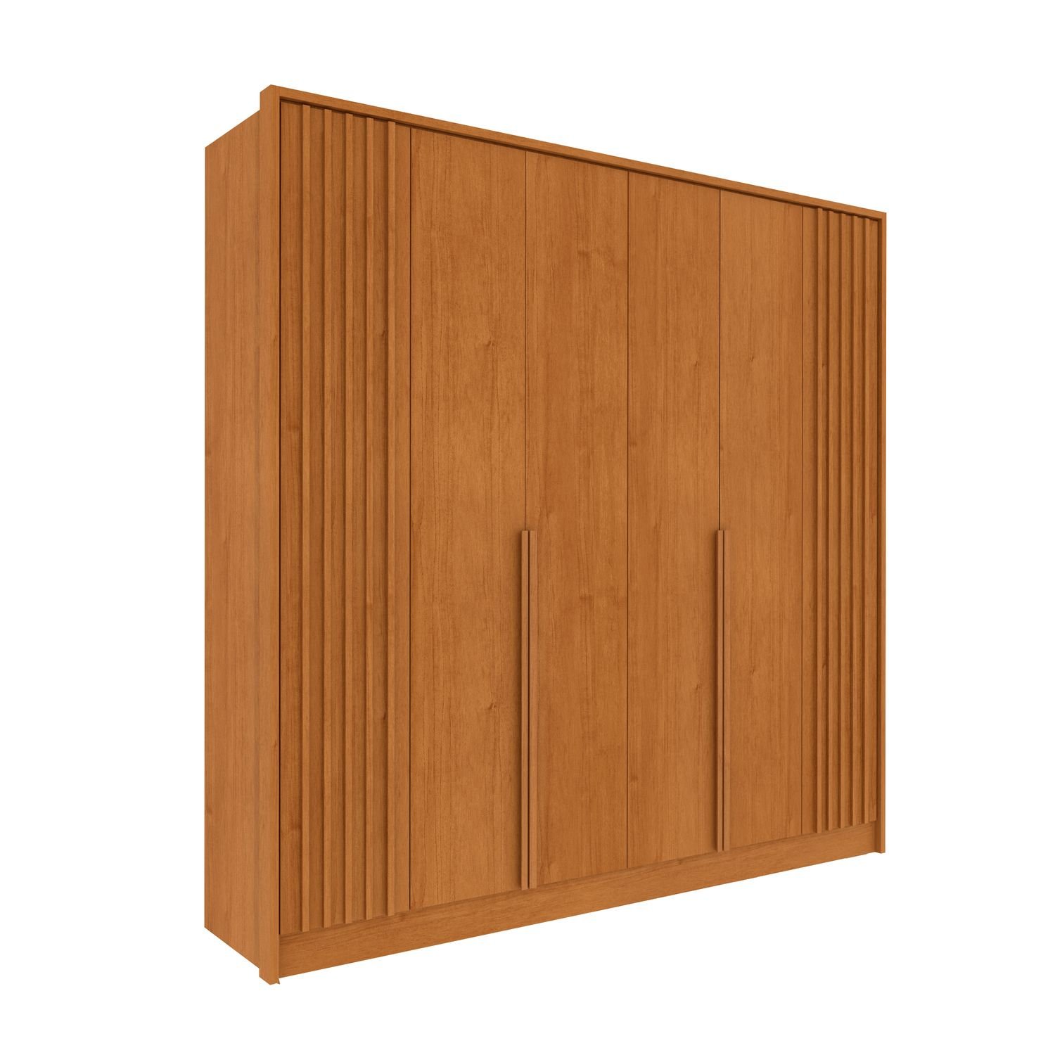 Guarda Roupa Casal 6 Portas Ripado 4 Gavetas 244cm Nova York Flex Espresso Móveis   - 3