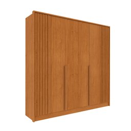 Guarda Roupa 6 Portas Ripado 4 Gavetas 244cm  Nova York Flex Espresso Móveis  - 3