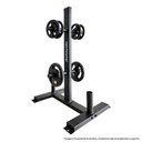 Ver imagem 7 de Suporte para Anilhas e Barras Athletic Advanced 240kg 2 Barras Organizador Semiprofissional