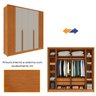Guarda Roupa Casal 6 Portas Ripado 4 Gavetas 244cm Nova York Flex Espresso Móveis   - 11