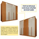 Ver imagem 5 de Guarda Roupa Casal 6 Portas Ripado 4 Gavetas 244cm Nova York Flex Espresso Móveis  