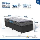 Ver imagem 3 de Cama Box Baú com Colchão de Espuma D60 Double Face Guarda Costas Comfort Force Probel Solteiro