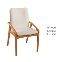 Conjunto de Mesa Merlin 1,80m e 6 Cadeiras Galé - Madeira Tauari Tampo em Laca - Távoli Decor - 8