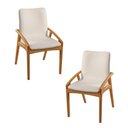 Ver imagem 2 de Conjunto de Mesa e 6 Cadeiras Luxo Madeira Tauari Tampo 100% Mdf em Laca Alta Qualidade Távoli Decor