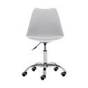 Ver imagem 2 de Cadeira Office Giratória Saarinen com Altura Ajustável para Escritório e Estudo Cor Branca