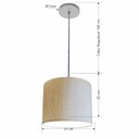 Ver imagem 2 de Lustre Luminária Pendente Vivare Free Lux Pe-4107cz Cúpula em Tecido 25x20cm