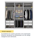 Ver imagem 3 de Guarda Roupa Casal 100% MDF 6 Portas 4 Gavetas 218cm Milano Espresso Móveis