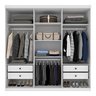 Guarda Roupa Casal 100% MDF 6 Portas 4 Gavetas 218cm Milano Espresso Móveis - 11