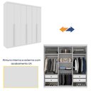 Ver imagem 7 de Guarda Roupa Casal 100% MDF 6 Portas 4 Gavetas 218cm Milano Yescasa Branco/Neve