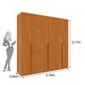Guarda Roupa Casal 100% MDF 6 Portas 4 Gavetas 218cm Milano Espresso Móveis - 10