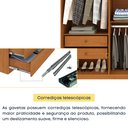 Ver imagem 5 de Guarda Roupa Casal 100% MDF 6 Portas 4 Gavetas 218cm Milano Espresso Móveis