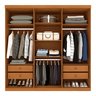 Guarda Roupa Casal 100% MDF 6 Portas 4 Gavetas 218cm Milano Espresso Móveis - 9